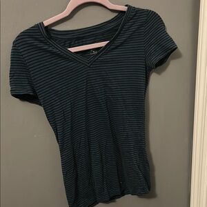 Striped V-Neck Women's Top